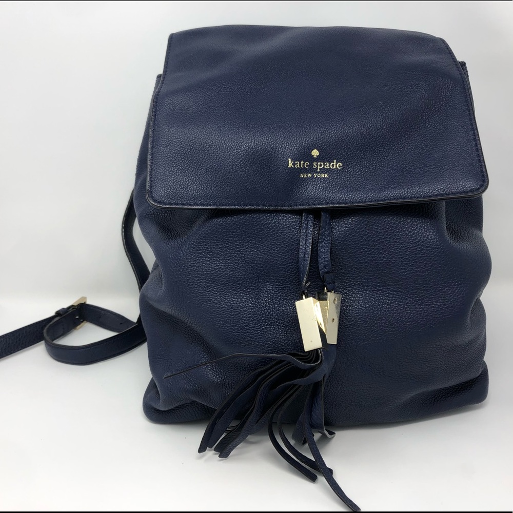 Kate Spade navy flap backpack